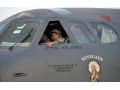 B52 pilot in cockpit widescreen